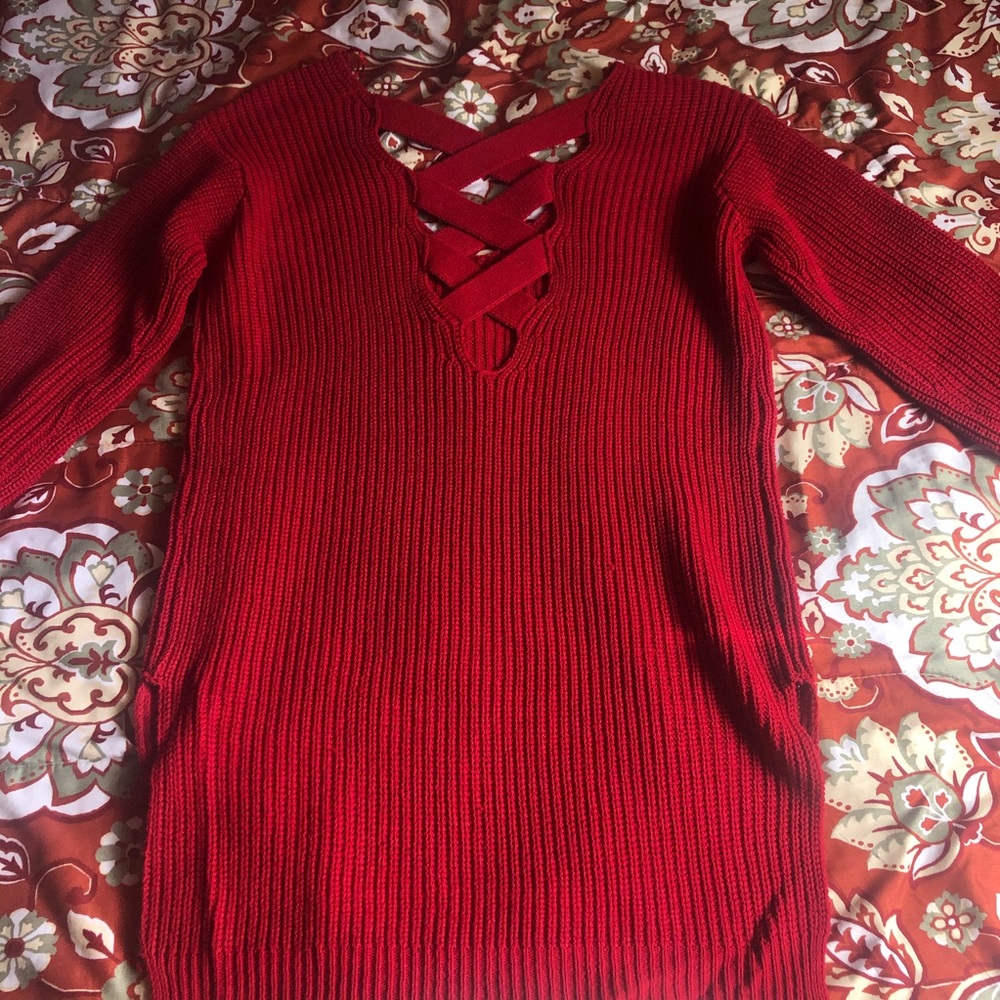 Red Knit Sweater
